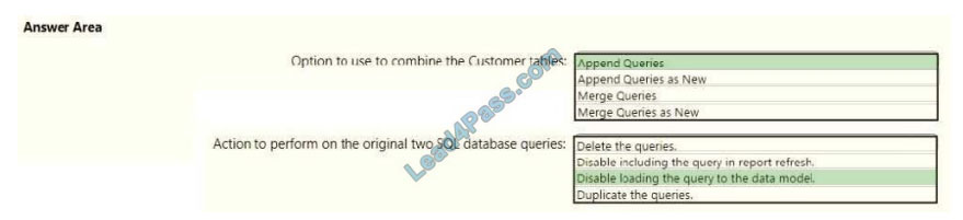 lead4pass da-100 exam questions q2-1