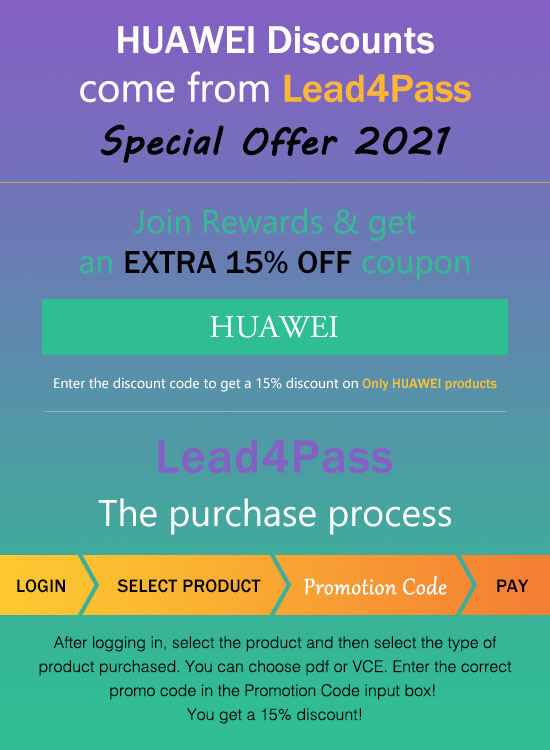 lead4pass huawei discount code