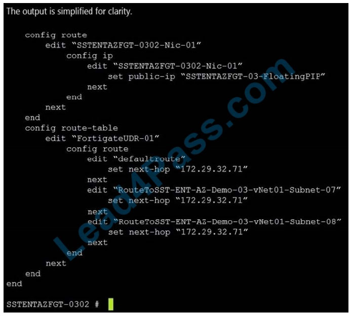 Fortinet NSE7_PBC-6.4 exam questions q8